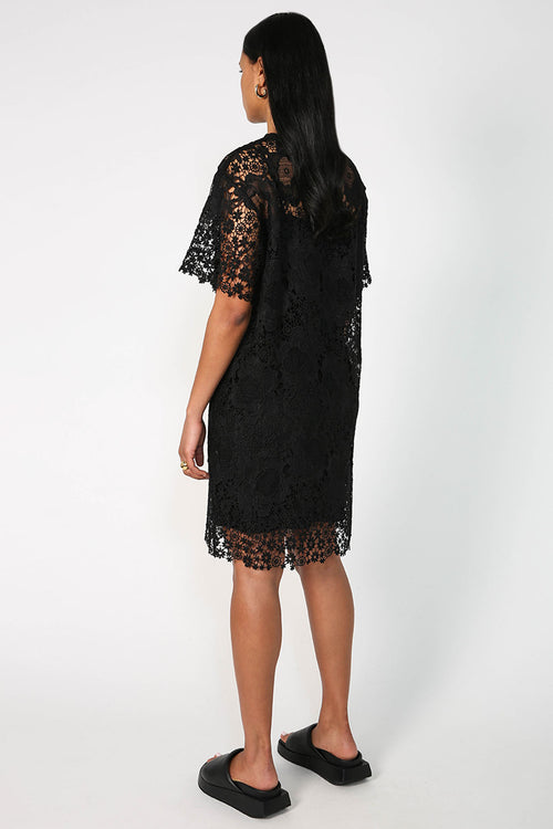 ravel tee dress / black lace