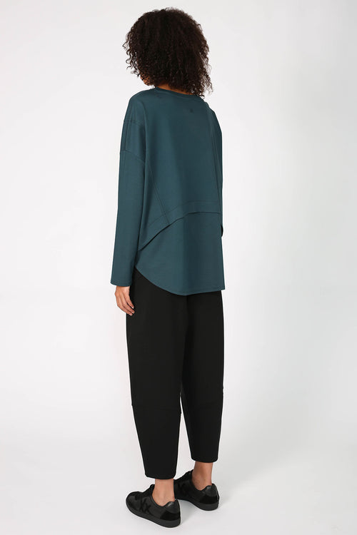 overturn top / dark teal