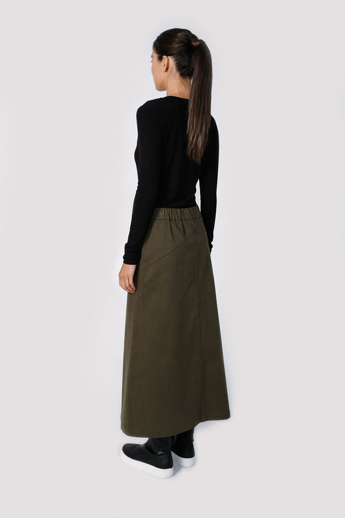 drilling skirt / khaki green