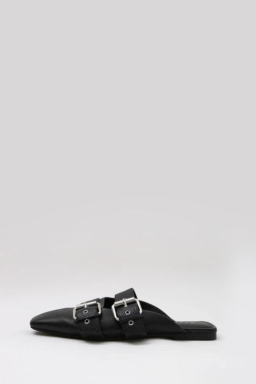 ballet buckle flat / black