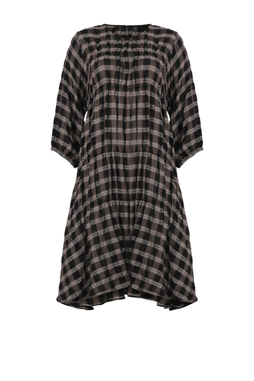 vicinity dress / black|brown check