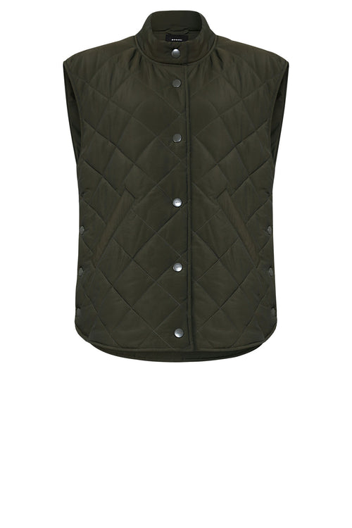 stride vest / dark khaki green