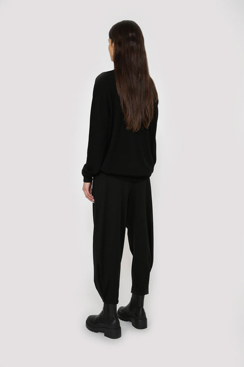 tipped pant / black
