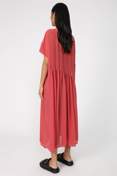 follow dress / guava red