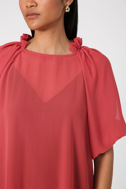 esteem tee / guava red