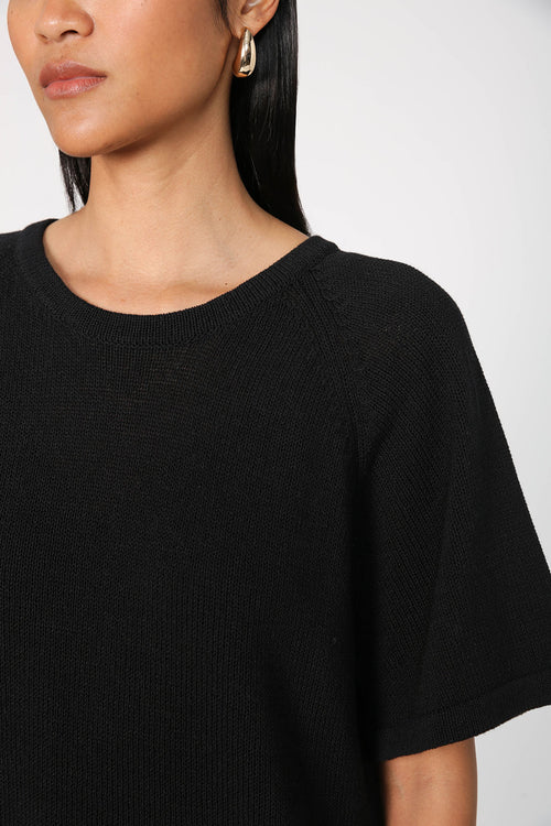 jet tee sweater / black