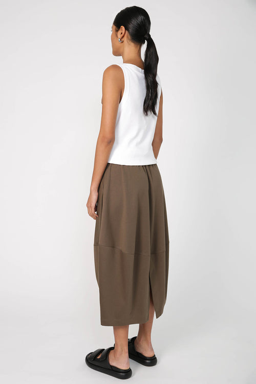 spin skirt / dark olive green