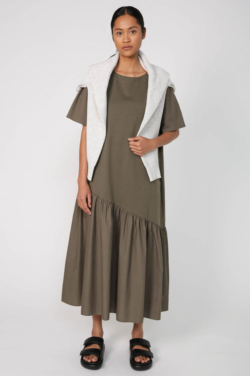 taken dress / dark olive green
