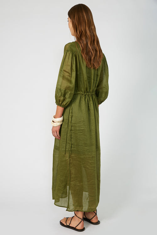 illume midi dress / caper green