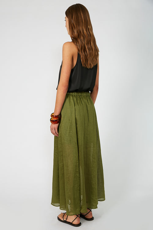 joined skirt / caper green