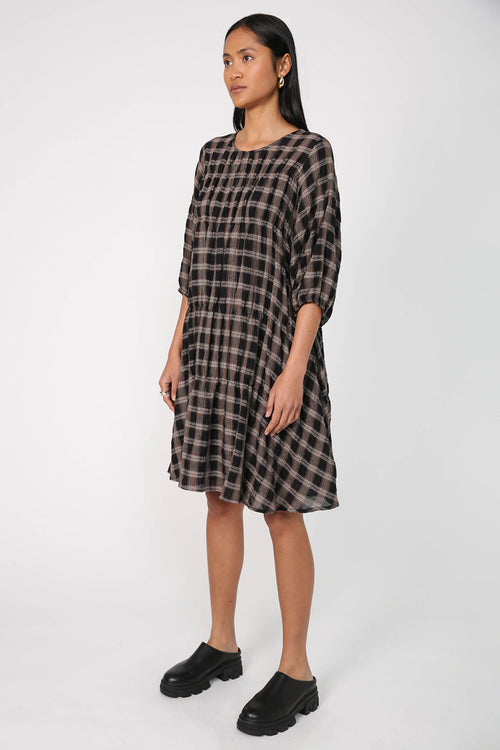 vicinity dress / black|brown check