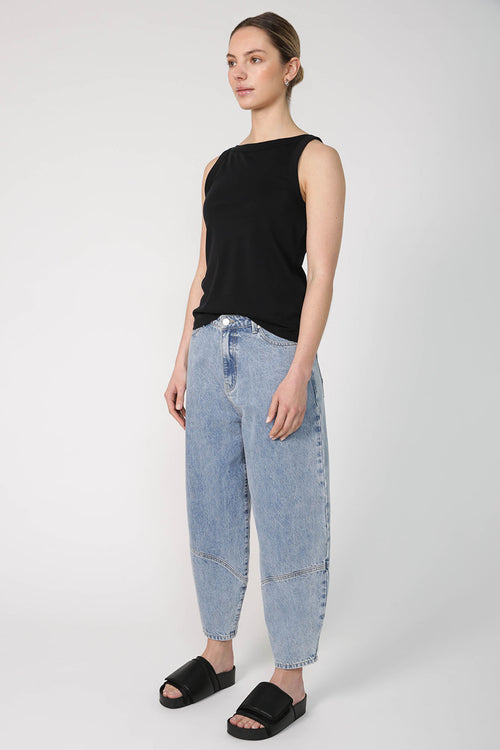 furthered jean / washed indigo blue