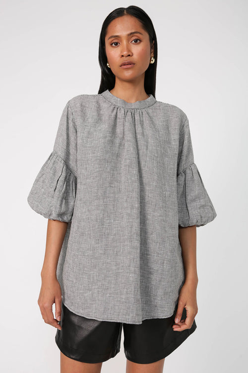 nominate tee / black|white houndstooth