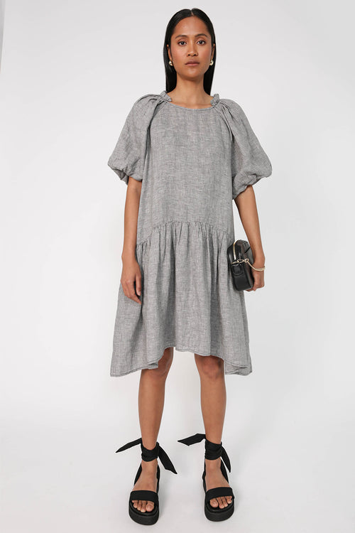 esteem dress / black|white houndstooth