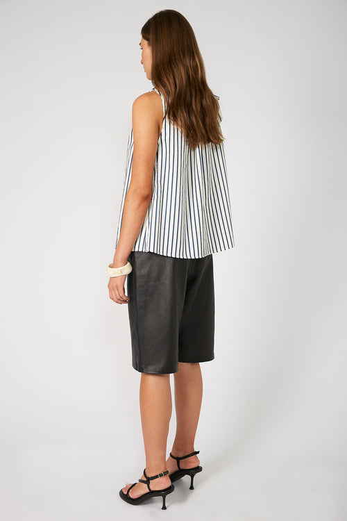 avid tank / ivory|navy stripe