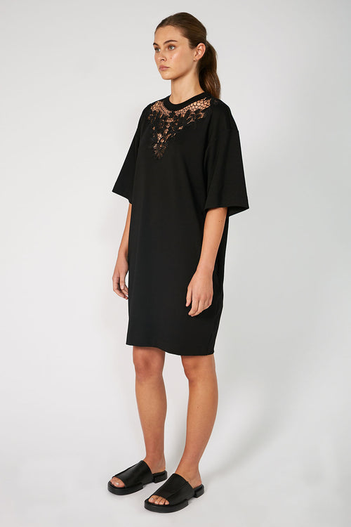 repose tee dress / black