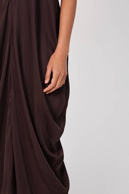 bay dress / espresso chocolate brown