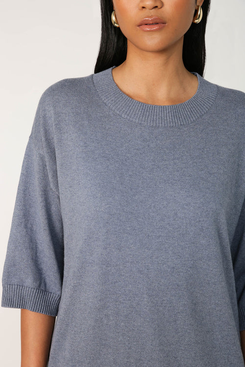 incite sweater / smokey blue marle