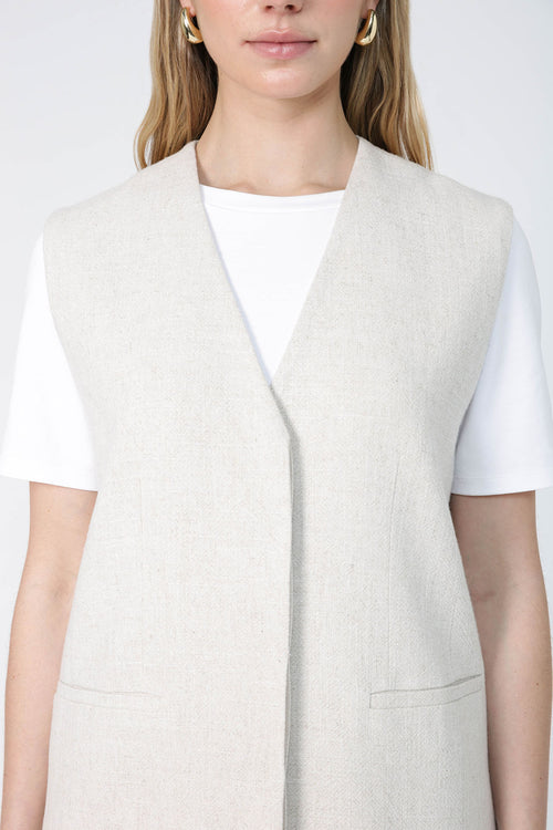 accept waistcoat / natural beige