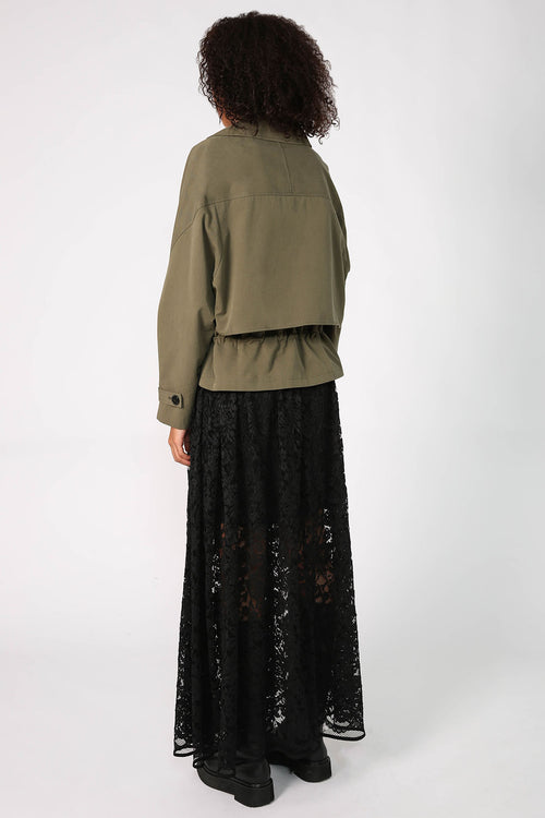 cinched jacket / sage green