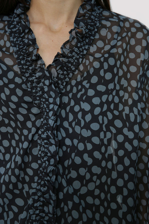 defying top / black|grey spot
