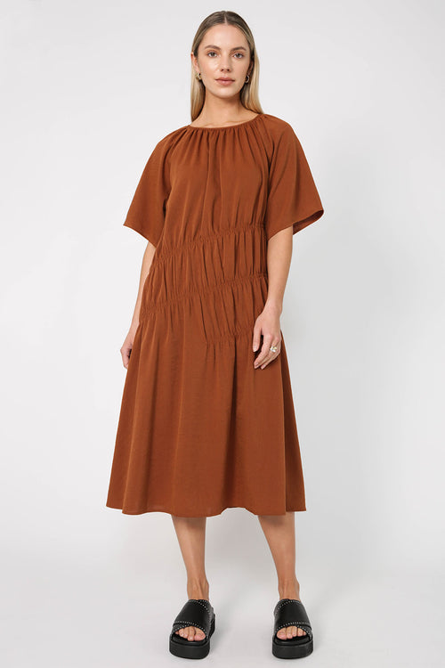 axel dress / ginger brown