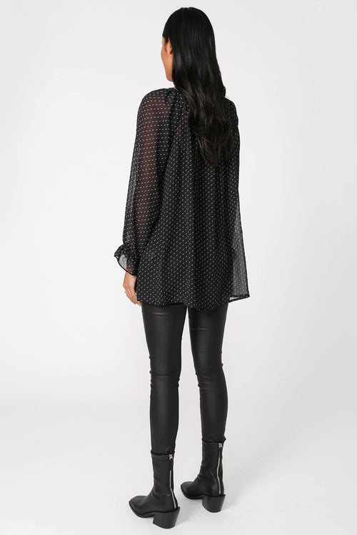 vital top / double dot print