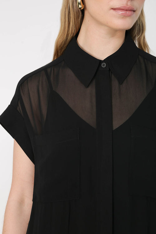 trekker midi dress / black