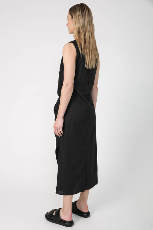 wave dress / black