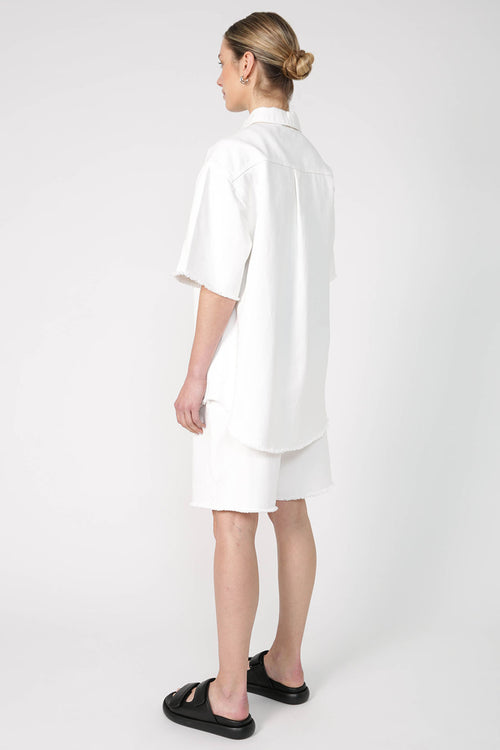 lift shacket / ivory white
