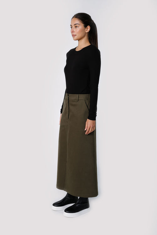 drilling skirt / khaki green