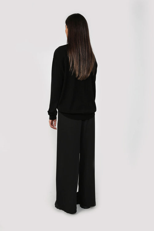 coached pant / black