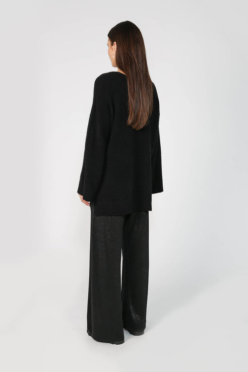 coached pant / black sparkle