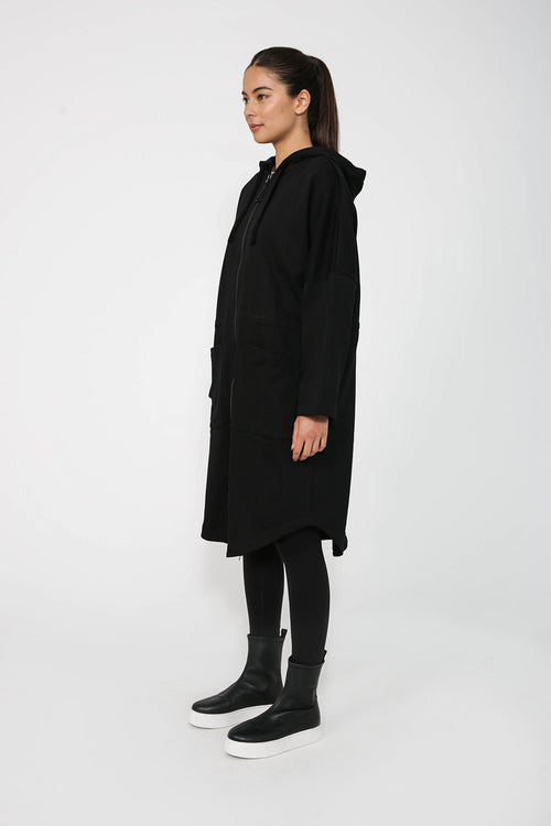 uptempo parka sweat / black