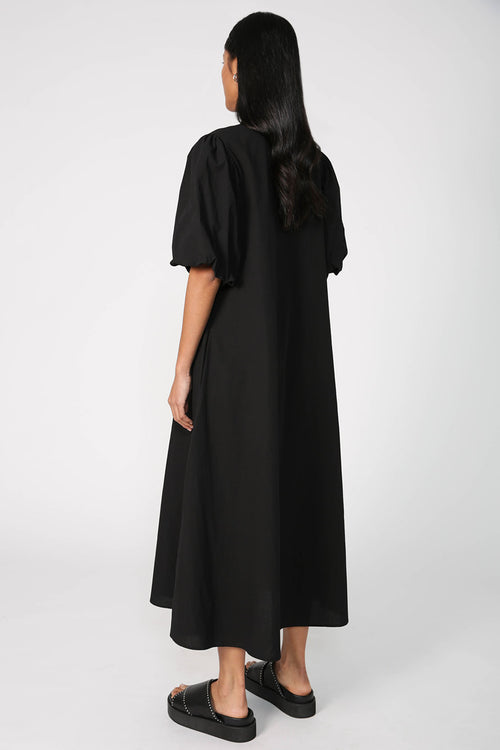 adhere midi dress / black
