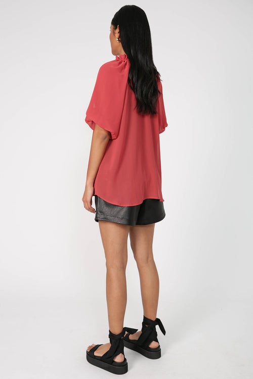 esteem tee / guava red