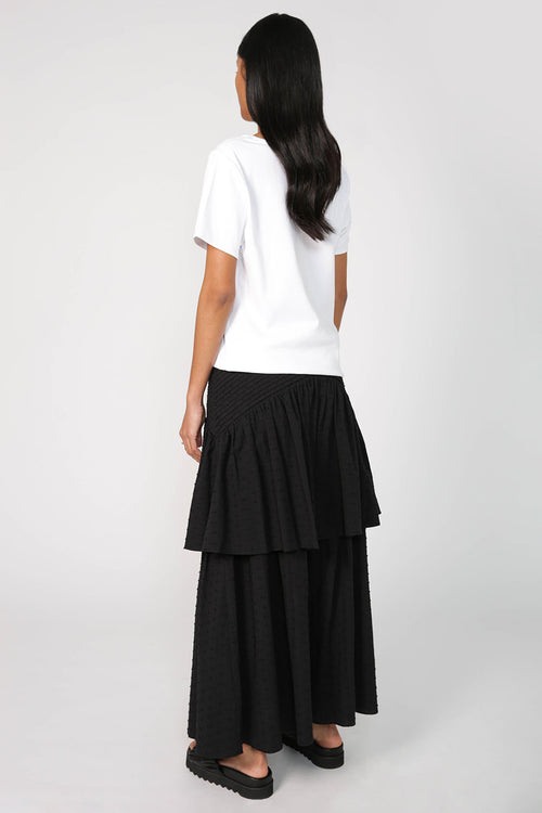 bevel skirt / black