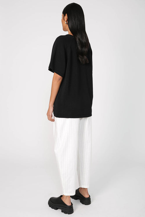 jet tee sweater / black