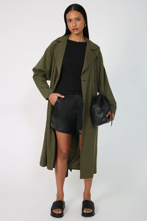 onward trench coat / khaki green