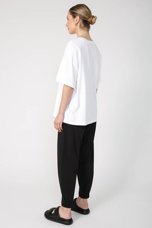 front runner print tee / white|white