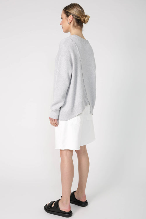 resulting sweater / grey marle|silver