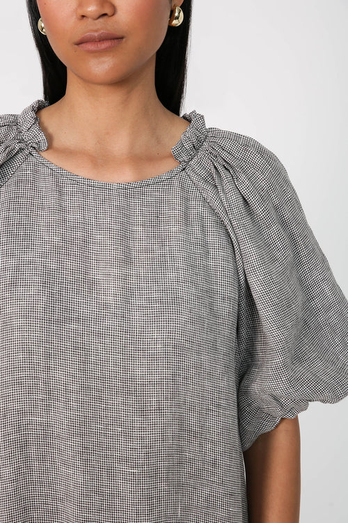 esteem dress / black|white houndstooth