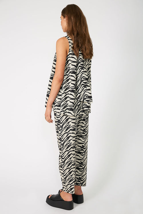 area tank / natural|black abstract zebra