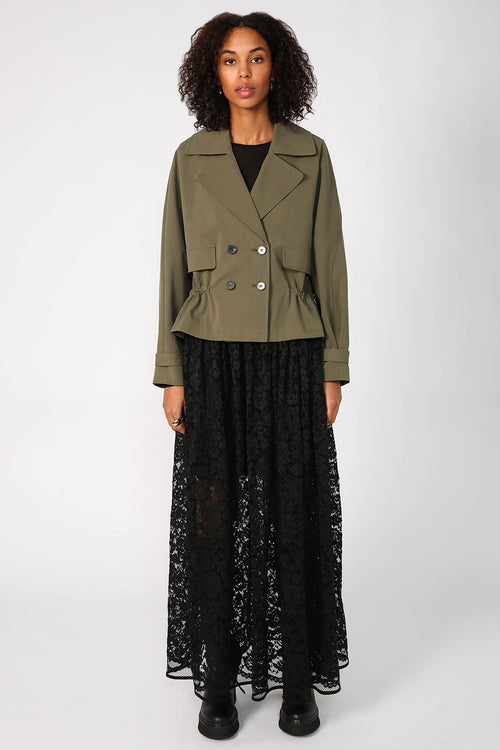 cinched jacket / sage green