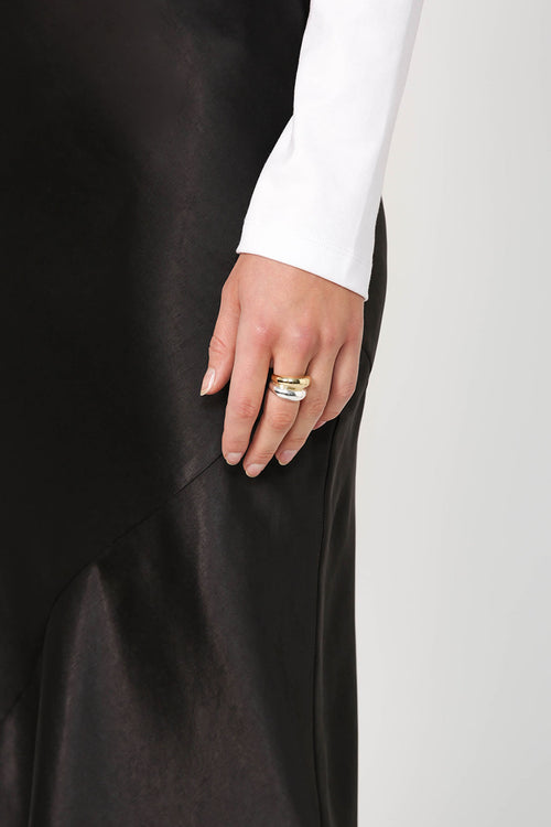 glide maxi skirt / black