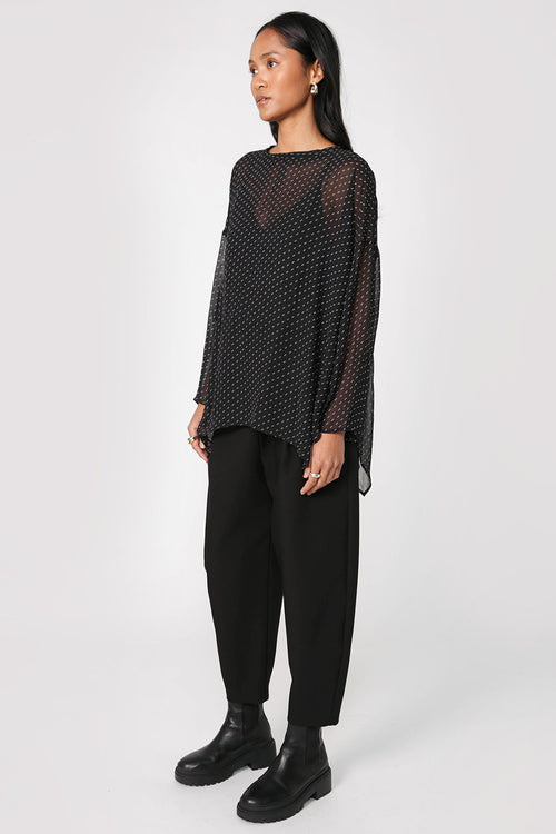 angle top / double dot print