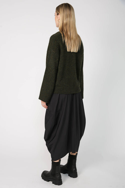 spoken cardi / dark green