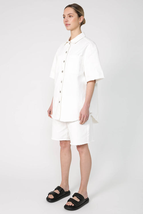 lift shacket / ivory white