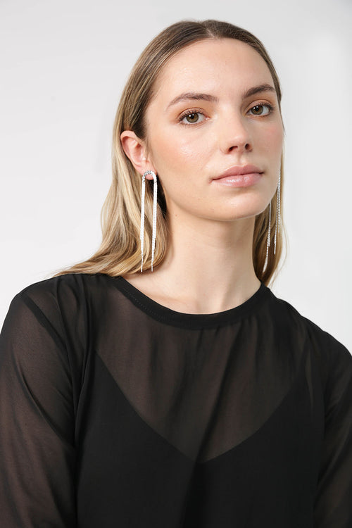 fall earring / silver