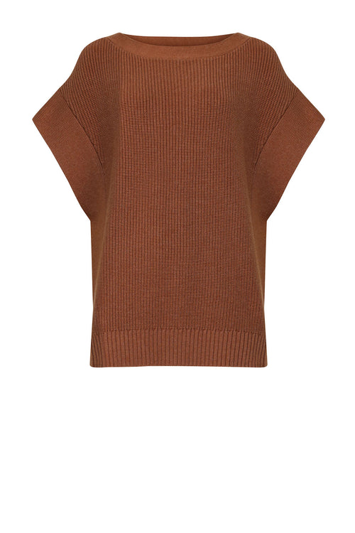 conclude vest / tan brown
